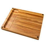 Premium Large Acacia Wood Cutting Board for Kitchen. 1.5in Extra Thick Chopping Board with Juice Groove. Non slip Reversible Butcher Block Countertop Real Life Living