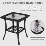 9 Pieces Outdoor Patio Furniture Set, Wicker Rattan Swivel Glider Rocker Single Chairs Patio Sofa with Ottomans and Side Table Generic