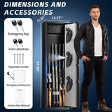 4-5 Gun Safes for Home Rifle and Pistols, Gun Safe with Electronic Password and Alarm Function,Gun Cabinets with 3 Pistol Bags and a Storage Box，Quick Access Safes with Removable Shelf for Shotguns Lnoauys
