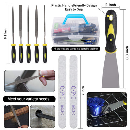 165 Pcs Pro Grade 3D Printing Tool Kit,3D Printer Tool Kits,Diverse 3D Printer Accessory & Electric Polishing Machine,Including Tool Box,for Remove/Trim and Finish 3D Print (Multi-Purpose)【HI - WoodArtSupply