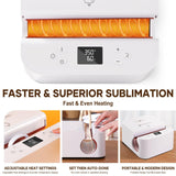 HTVRONT Auto Tumbler Heat Press Machine with 12pack Sublimation Mugs Blanks 11 oz HTVRONT