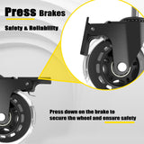 FreekyFit Rolling Shop Stool with Wheels, Garage Work Mechanic Stool with Backrest, Roller Mechanic Chair, Adjustable Height, 360° Swivel, Tool Tray Storage, 330 LBS Capacity, Heavy Duty, Yellow FreekyFit