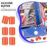 12 Pcs 3D Printer Heatbed Parts Silicone Leveling Solid Bed Mount Heat Resistant 3D Printer Parts Heat Buffer Silicone Heat Bed Parts Compatible with CR-10 Ender 3 Bottom Connect (Brown, 0.7 Inches) Tondiamo