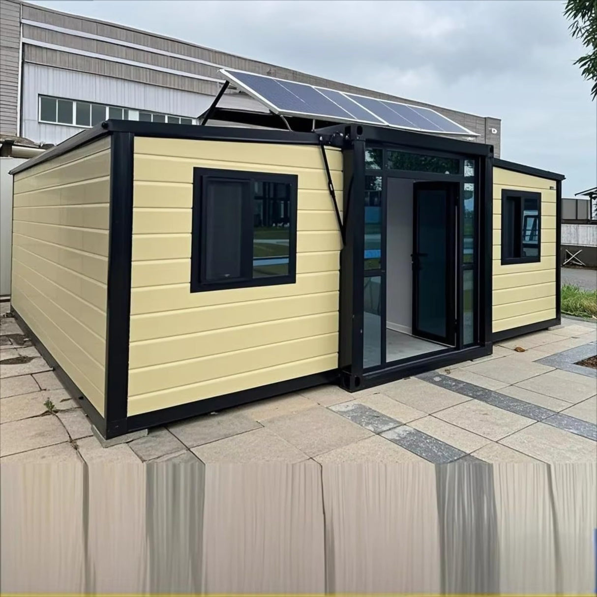 Tiny House to Live in for Adults, Prefab Tiny Home for Sale, Container House with 2 Bedrooms, Full Kitchen, and Bathroom, Portable Folding Home, Expandable Mobile Tiny Homes with Modern Layout Generic