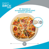 BIRDROCK HOME Pizza Stone for Oven and Grill | 16" Cordierite Baking Stone for Cooking, Bread, Pie, BBQ | Indoor - Outdoor | Grill, Smoker, Toaster Use | Ceramic Sheet for Crispy Crust (Round) BIRDROCK HOME