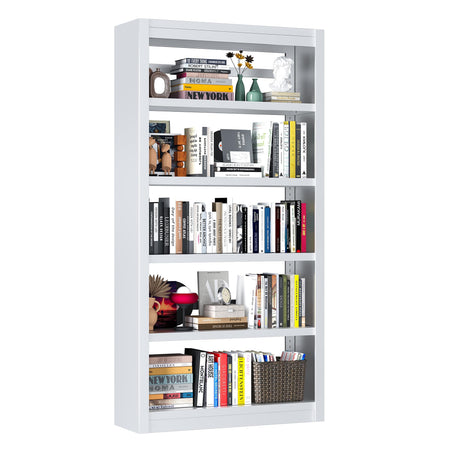 LyAosdFu Bookcase, 5-Shelf Industrial Bookshelf, Large Storage Space, Adjustable Bookshelves, Perfect for Living Room, Home Office, Garage, Ideal for WFH Essentials & Home Office Upgrade LyAosdFu