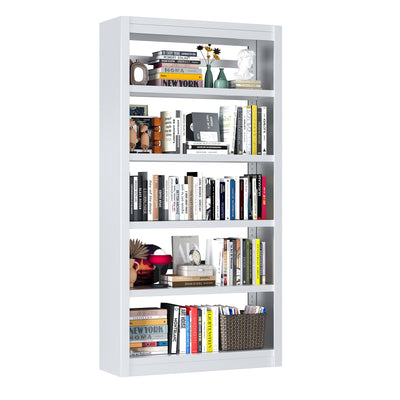 LyAosdFu Bookcase, 5-Shelf Industrial Bookshelf, Large Storage Space, Adjustable Bookshelves, Perfect for Living Room, Home Office, Garage, Ideal for WFH Essentials & Home Office Upgrade