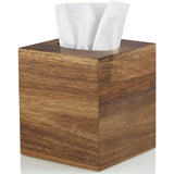 ALELION Tissue Box Cover Square - Acacia Wood Tissue Box Holder for Tabletop Night Stands Bathroom Office - Decorative Facial Cube Tissue Box Cover for Modern Farmhouse Decor ALELION