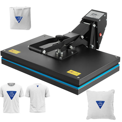 SmarketBuy Heat Press 16x24 Inch, High Pressure Clamshell Heat Press Machine 1800W, Large Heat Press Digital Control Heat Transfer Machine for T Shirts