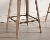 26’’ Swivel Counter Stools Counter Height Bar Stools Set of 2, Rustic Farmhouse Backless Swivel Bar Stools Beige Linen Cushion Bar Height Chairs with Footrest, Modern Wood Barstools for Kitchen Island HNY