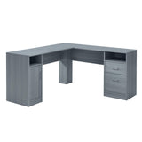 Techni Mobili Functional L-Shaped Computer Desk with storage, L is ⁠59.5" wide x 59.5" Long, Grey Techni Mobili