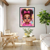 Bimkole 5D Diamond Art Kits for Adults Cartoons African, Full Drill DIY Rhinestone Embroidery Set Paint with Diamonds Art by Number Kits Cross Stitch Home Wall Craft Decor 12x16 Inch Bimkole