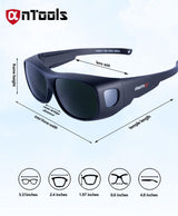 AnTools IR 5.0 Welding Glasses, Wrap-around Welding Goggles, Anti-scratch Welding Lens, UV Protection, Meet ANSI/ISEA, OSHA, Black AnTools