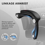 GTPLAYER Gaming Chair, High Back Leather Computer Gaming Chair with Footrest, Ergonomic Height Adjustable Office Chair with Removable Cover and Lumbar Support for Gaming and Work (Black) GTPLAYER