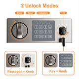 Locksworth Safe for Home, 1.9 Cubic Feet Safety Box for Money, Jewelry, Documents and Guns, Security Safe for Office, Hotel, 13.8"W x 12.2"D x 19.7"H Locksworth