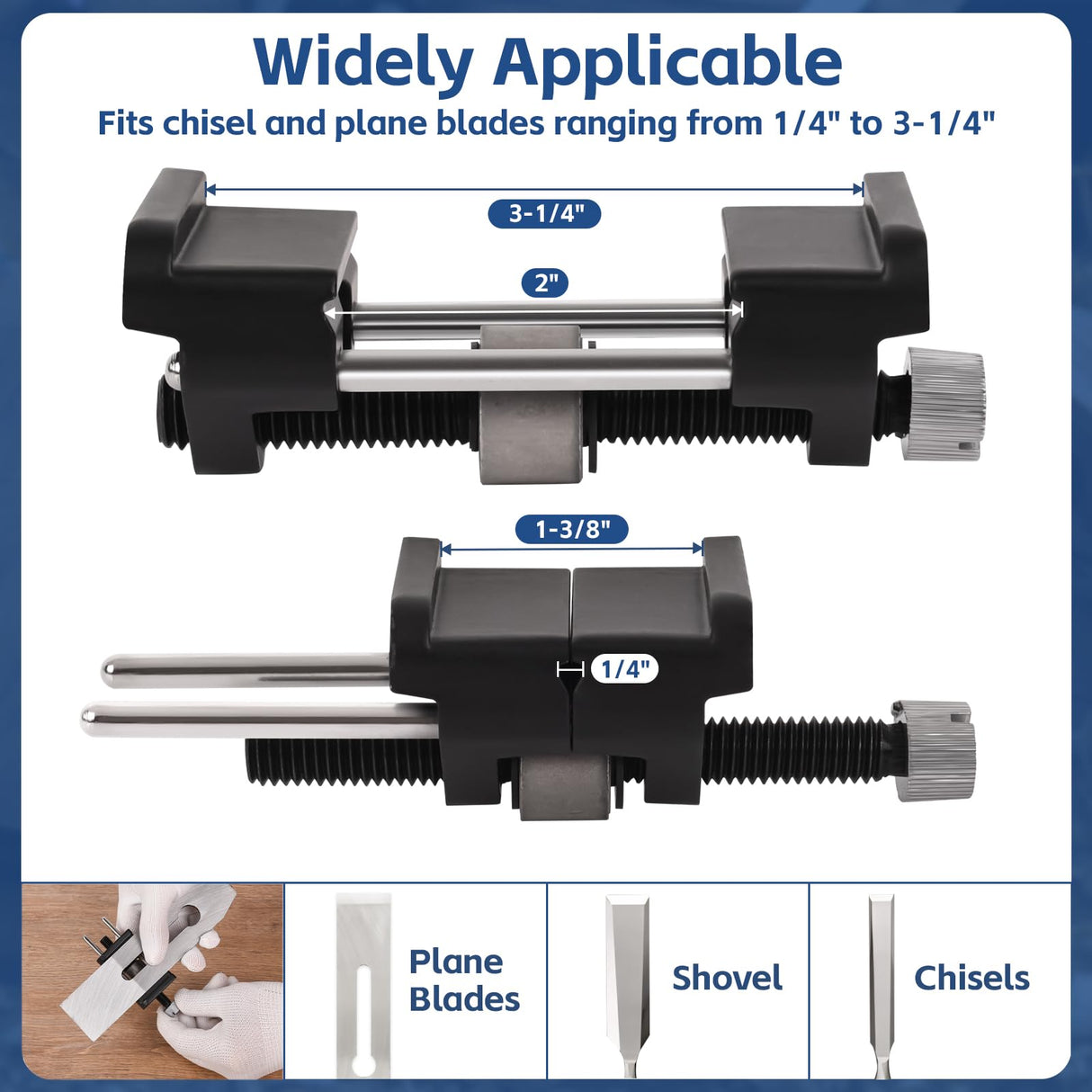 YIDAZLE Chisel Sharpening Kit Honing Guide & 5 Diamond Sharpening Stones, Adjustable Chisel Sharpener Jig for Woodworking Tools, Plane Irons, Knives, and Blades, All-Metal Construction YIDAZLE