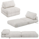 YITAHOME Folding Sofa Bed,New Upgrade Resilient Pocket Spring Cushion-Fold Out Chair Bed, Convertible Lazy Sleeper Chair with Back Support,Comfy Floor Sofa Lounge for Living Room, Bedroom, Beige YITAHOME