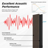 Smartstandard 4 Pack 106" x 12.6" Wood Slat Wall Panels, Soundproof Wooden Wall Panels, Acoustic Wood Panels for Wall, 3D Fluted Wood Panels for Interior Wall Decor, Dark Walnut SMARTSTANDARD