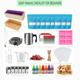 DIY Soap Making Supplies,Soap Making Kits For Soap Melter,4.4 Lb Soap Base,6 Essencial Oils,7 Dyestuffs Suitable,Silicone Loaf Molds Soap Cutters For Soap Making,Diy Parent-Child Games Soap Kits HSHIN