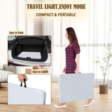 Linkriseed 6FT Folding Picnic Table for Outdoor, Portable, Foldable Table for Camping, Parties, with Carrying Handle (White, 1 Pack) Linkriseed