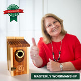 SISTERBIRD Bird Houses for Outside, Premium Wooden Bluebird Houses for Outside, Assembly Birdhouses for Outdoors, Weatherproof Bird House, Bluebird Finch Swallow Wren Chickadee SISTERBIRD