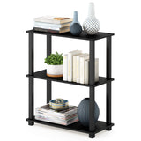 Furinno Turn-S-Tube 3-Tier Compact Multipurpose Shelf Display Rack with Square Tube, Americano/Black Furinno