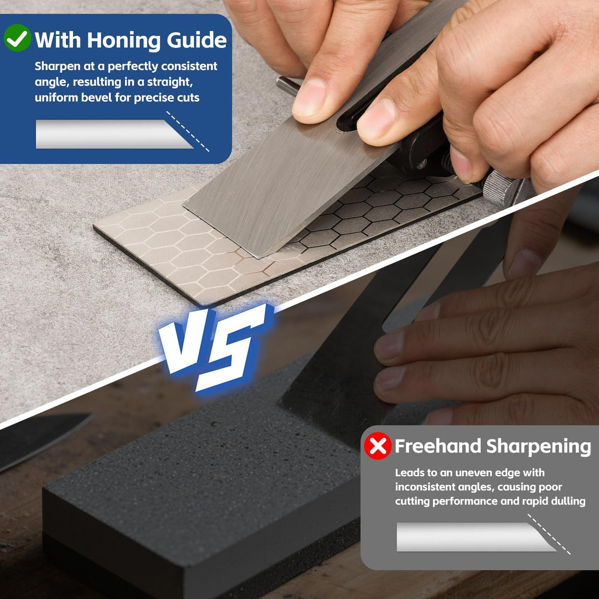 YIDAZLE Chisel Sharpening Kit Honing Guide & 5 Diamond Sharpening Stones, Adjustable Chisel Sharpener Jig for Woodworking Tools, Plane Irons, Knives, and Blades, All-Metal Construction YIDAZLE