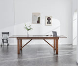 woJKod Pine Wood 8FT Table Rectangular, Kitchen Dining Table, Modern Conference Desk Table for Office-Bouns Socket/Console woJKod