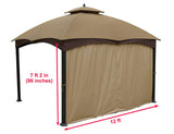 APEX GARDEN Universal 12' Privacy Panel Curtain for 10' and 12' Gazebo (Side Wall Curtain Only) APEX GARDEN