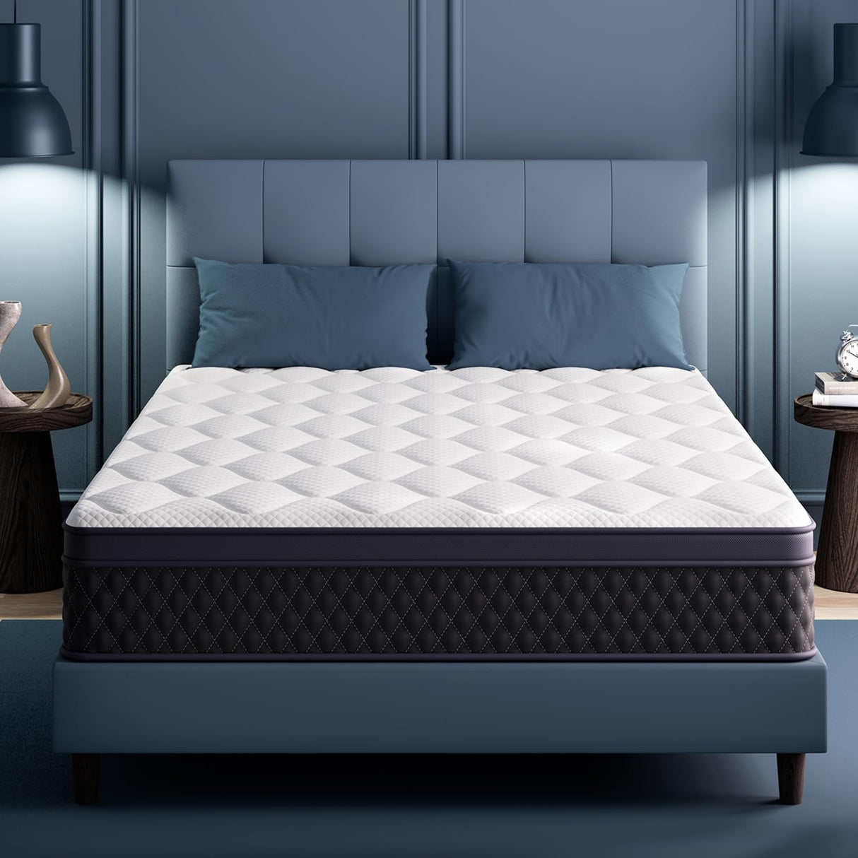 TERISTE 10 Inch Twin Breathable Memory Foam Hybrid Mattress with Individually Pocketed Springs for Isolate Motion, Fiberglass Free, Edge Support Mattress in a Box, CertiPUR-US® Certified TERISTE