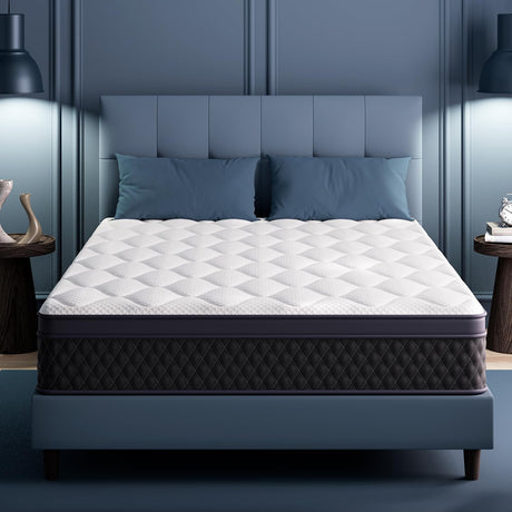 TERISTE 10 Inch Twin Breathable Memory Foam Hybrid Mattress with Individually Pocketed Springs for Isolate Motion, Fiberglass Free, Edge Support Mattress in a Box, CertiPUR-US® Certified TERISTE