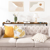 HOOBRO 5.9" Skinny Console Table with Charging Station, 63" Narrow Console Table with Power Outlets, Long and Thin Sofa Table, Slim Entryway Table, Rustic Brown BF165UXG01 HOOBRO