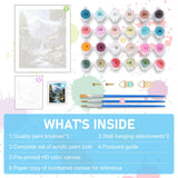 Offito Paint by Numbers Kit for Adults- Waterfall Landscape Adult Paint by Number Kits on Canvas for Beginners, Mountain Scenery DIY Acrylic Oil Number Painting Kits for Home Decor Gift 16"x20" Offito