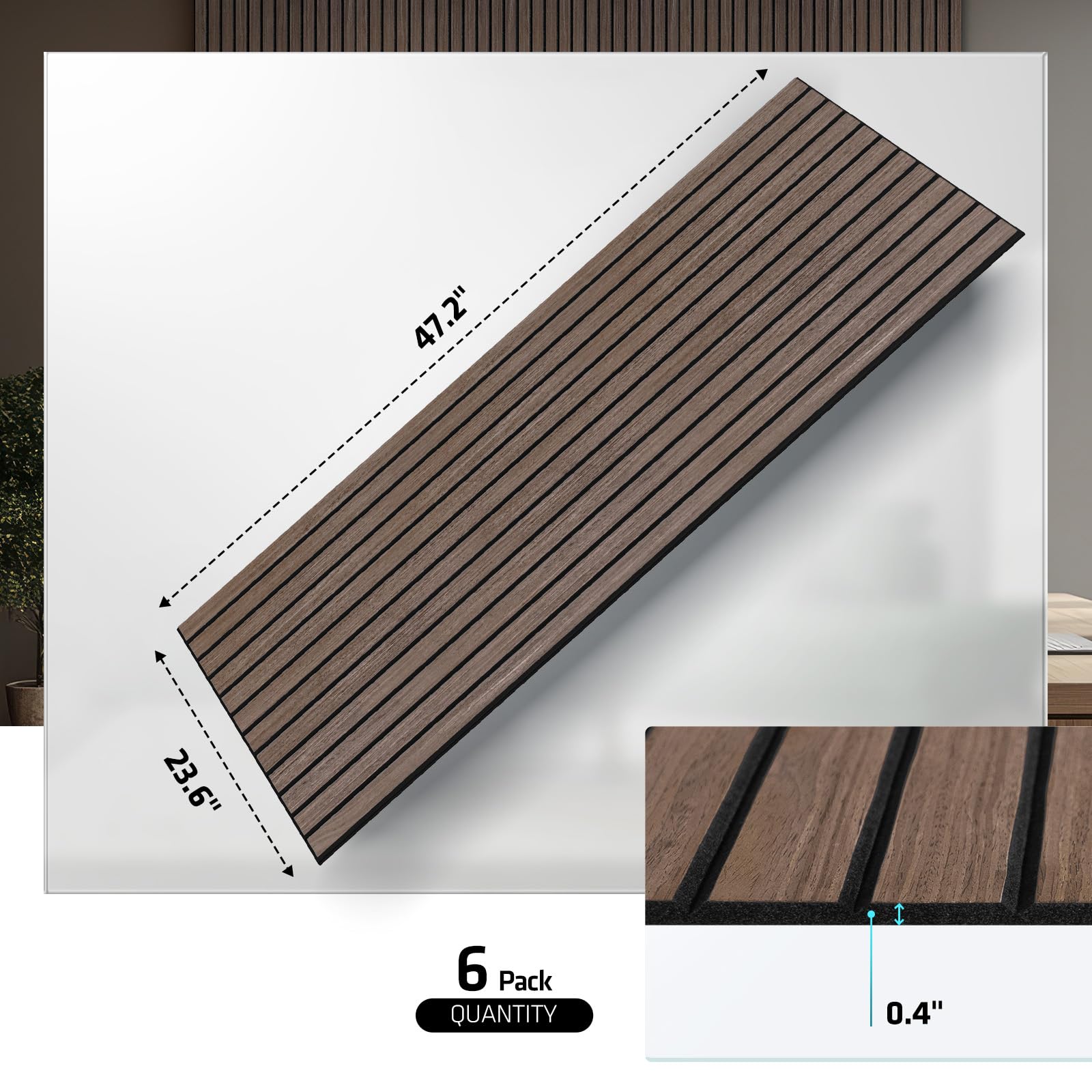 UMIACOUSTICS 6 Packs Acoustic Panel,47.2 x 23.6 Inches Decorative