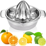 Citrus Lemon Orange Grapefruit Juicer Manual Squeezer 304 Stainless Steel Robust Hand Juicer Reamer Rotation Press with Strainer＆10oz Bowl, 2 Pour Spouts, Dishwasher Safe, Easy to Clean, Heavy Duty Etinslant
