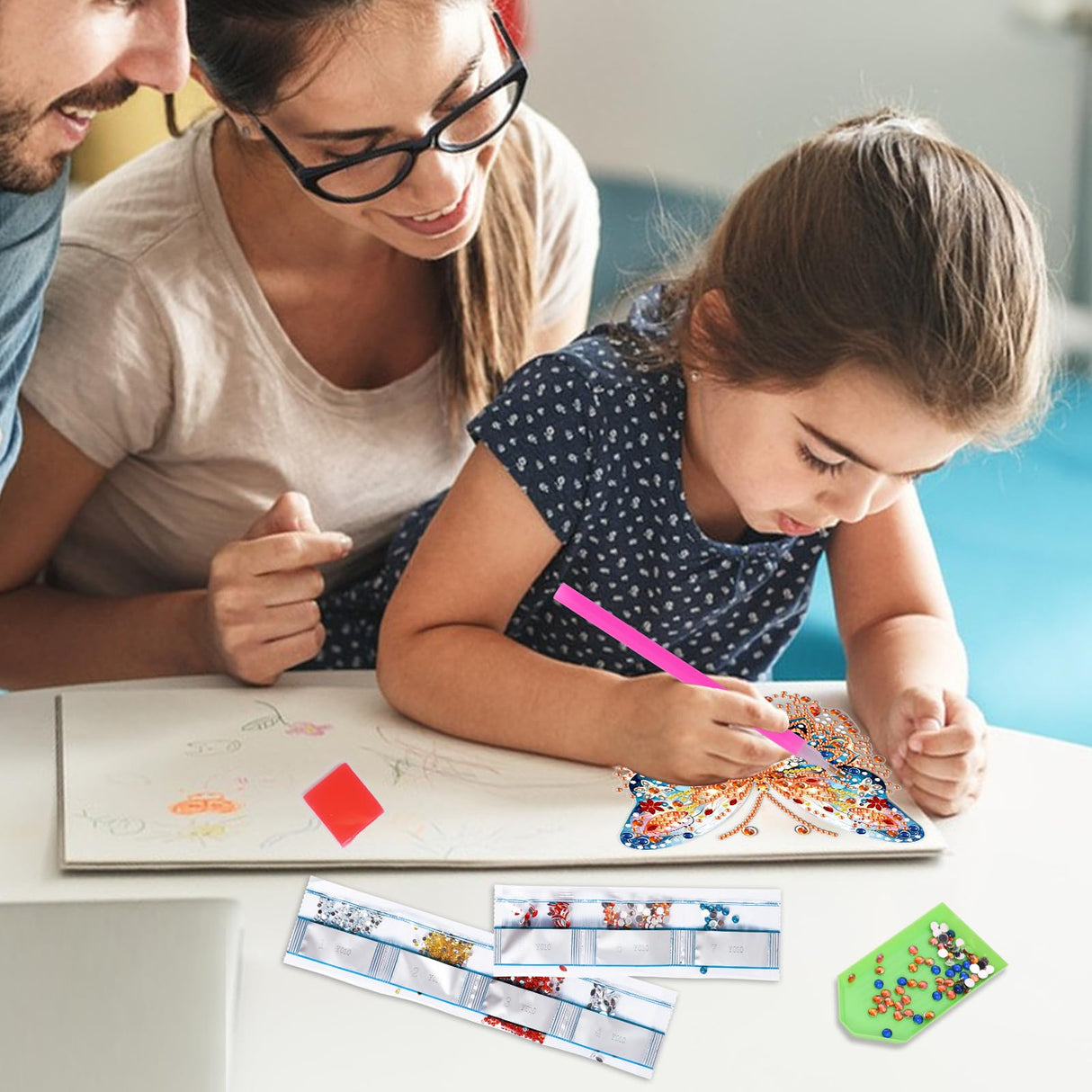 Kaluofan Diamond Painting Kits for Adults, Butterfly Diamond Painting, Diamond Art Kits, Diamond Dotz Kits, Hanging Wall Art Sign Ornaments Home Garden Wall Door Hanging Decoration Kaluofan