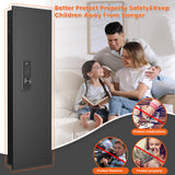 53.15" Wall Safe Between the Studs, In Wall Gun Safe, Digital Hidden Gun Cabinet with Gun Rack & Adjustable Shelves, Gun Safes & Cabinets with Dual Alarm System & Mute Mode(Black-Digital) Luzfuego