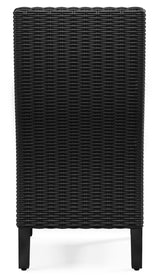 Signature Design by Ashley Beachcroft Casual Weather Resistant Armless Outdoor Side Chair with Cushion, Set of 2, Light Gray & Black Signature Design by Ashley