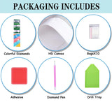 CZYWJMEI 5D Fall Diamond Painting Kits for Adults Beginners,DIY Maple Leaf Landscape Diamond Art,Full Round Drill Diamond Dot Gem Art Kits,Home Wall Decor 16x16 Inch CZYWJMEI