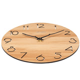 LAIGOO 12 Inch Wood Wall Clock Quartz Analog, Silent Non-Ticking, Decorative Modern Wall Clock Battery Operated for Living Room Bathroom Bedroom Kitchen Office School LAIGOO