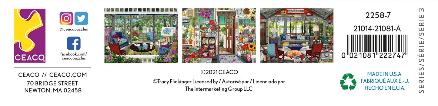 Ceaco - Tracy Flickinger - Summer Gazebo - Oversized 300 Piece Jigsaw Puzzle