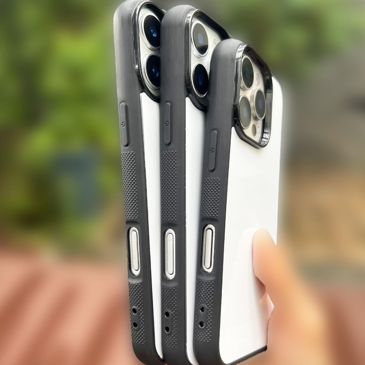 JUSTRY 5 Sets Sublimation Blanks Phone Case Bulk Covers Compatible with iPhone 16, 6.1-Inch, 2 in 1 2D DIY Blanks Case Soft Rubber Cover + Inserts Matte,Easy to Sublimate Customized Sub JUSTRY