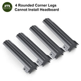 Yicensen 6 Inch Low Profile King Bed Frame with Rounded Corner Legs Heavy Duty Metal King Size Platform Bed Frame No Box Spring Needed, Easy Assembly, Noise Free, Black. Yicensen