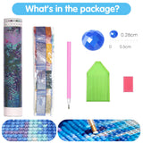 Reofrey Large Diamond Art Kits for Adults New York City, 30x80cm/12x31.5inch Full Drill Round Rhinestone Big Diamond Painting Kit Landscape, Cross Stitch Embroidery Canvas for Crafts Home Wall Decor Reofrey