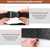 Mrrihand Outdoor Swivel Lounge Chair Cover Waterproof, 2 Pack Heavy Duty Patio Rocking Chair Covers for Outdoor Furniture, 33" W×37" D×38.5" H, Black Mrrihand