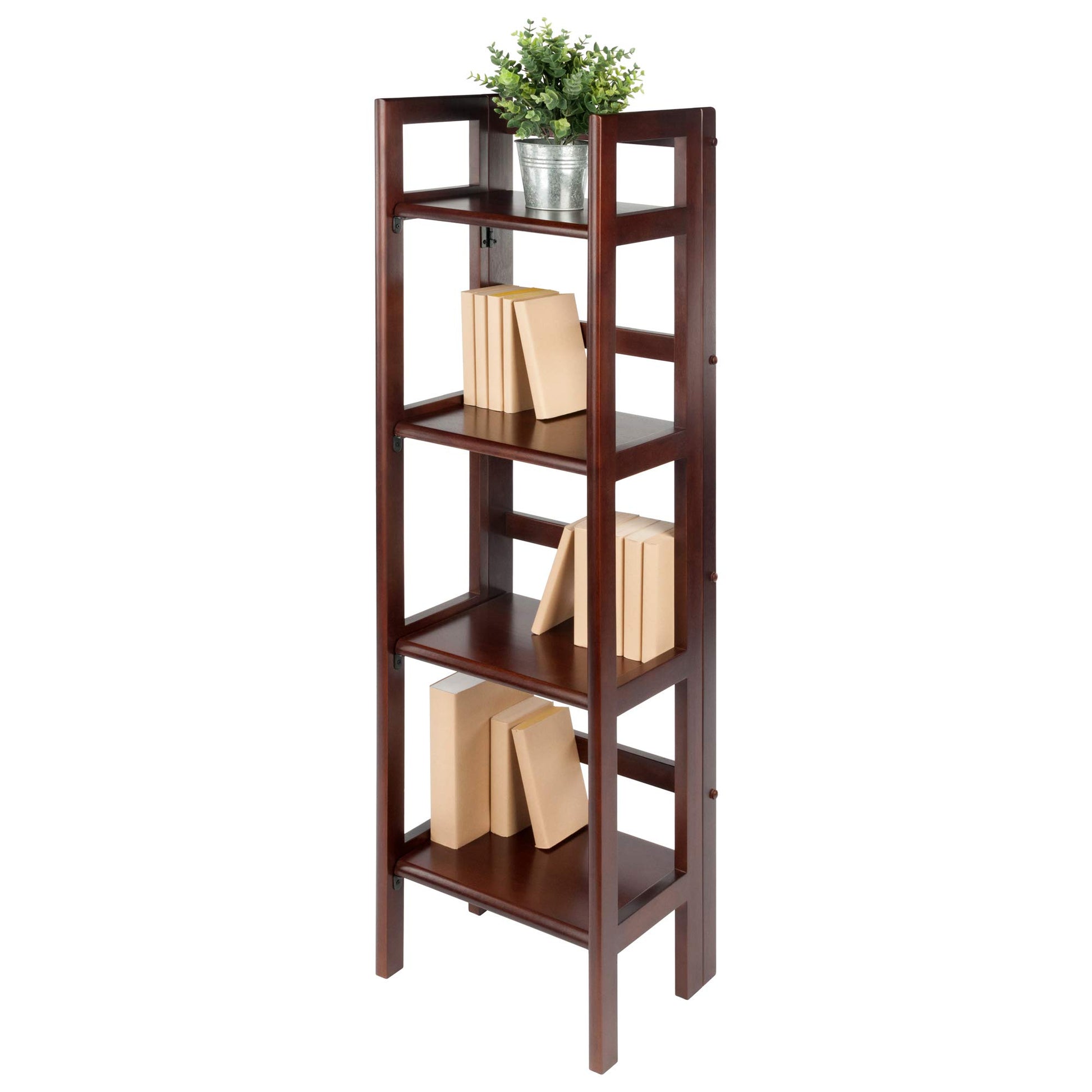 Winsome Wood Terry Shelving, Walnut - WoodArtSupply