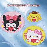 8 PCS Cartoon Diamond Art Coasters Kits, Diamond Painting Coasters with Holder Set of 8, DIY Drink Coasters Art Crafts Supplies for Adults Cup Mat for Home Decor House Warming Gifts Non-Slip 3.9inch YSUNETER