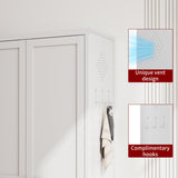 AQY Kitchen Pantry Cabinet,61" White Pantry Storage Cabinet with 4 Tier Adjustable Shelves and 2 Doors,Freestanding Cupboard,Metal Pantry Cabinets with Handle for Living Room Kitchen Assembly Required AQY