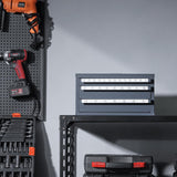 VEVOR Drill Bit Dispenser Cabinet, Three-Drawer Drill Bit Dispenser, Drill Bit Organizer Cabinet, Drill Dispenser Organizer Cabinet for Jobber Length Fractional Size 1/16" to 1/2" in 1/64" Increments VEVOR