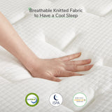 Novilla King Mattress 12 Inch Hybrid Mattress in a Box, Innerspring Mattress with Gel Memory Foam for a Cool Sleep, Pressure Relief, Medium Firm Mattress with Pillow Top, Groove Novilla